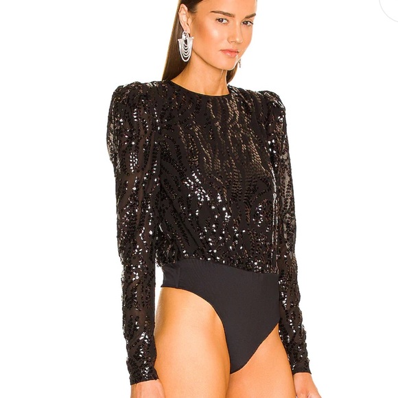 dundas Tops - Dundas Jean Bodysuit in Black black